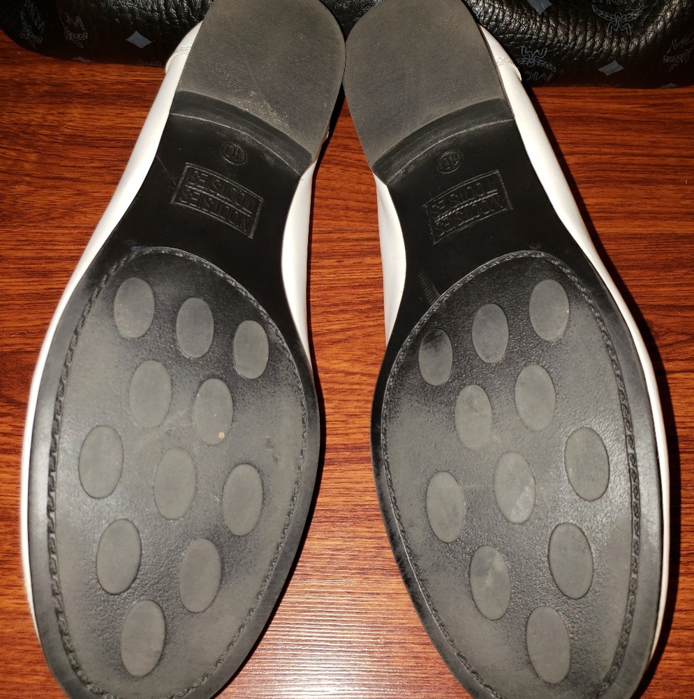 Mootsie Tootsie White Leather Loafers US10 - Picture 6 of 8